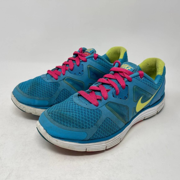 Nike Lunarglide 3 Womens 7 1/2 = Youth 6 Blue Yellow .01:I.5.7 - Picture 9 of 12